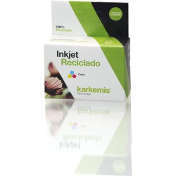 Cartucho de tinta reciclado karkemis hp nº308 xl alta capacidad/ tricolor